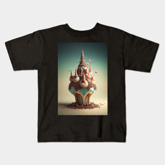 Castle Cu[cake Kids T-Shirt by MarkColeImaging